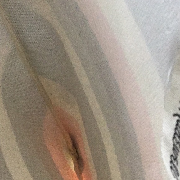 Madewell Stripe Coated Canvas Zip Top Pouch Clutch with Tassel - Picture 6 of 11